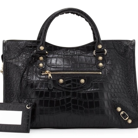 BALENCIAGA CLASSIC CITY S CROCODILE EFFECT - Picture 1 of 1